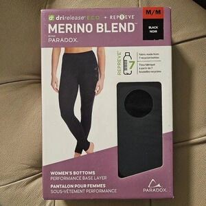 Paradox Merino Blend Womens Warm Layer Wool pants  size M Brand New